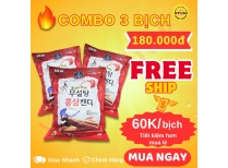 Combo 3 Bịch Kẹo Hồng Sâm Không Đường Hàn Quốc – Hương Vị Ngon, Giá Siêu Tiết Kiệm